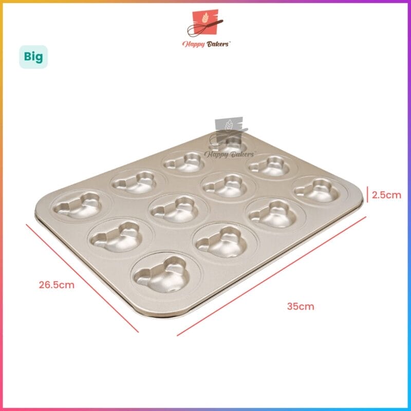 Mini Bear Madeleine Baking Tray Loyang 6 9 12 Cavities For Madeleine Cake - Image 9
