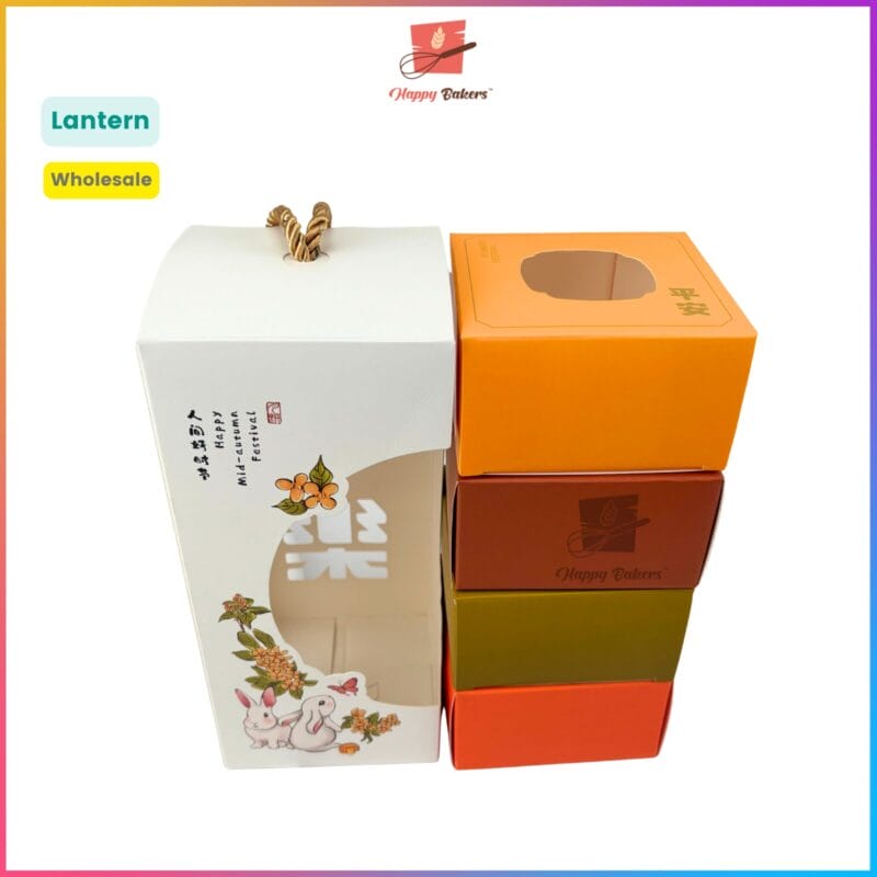 Colorful lantern boxes for Mid-Autumn Festival.
