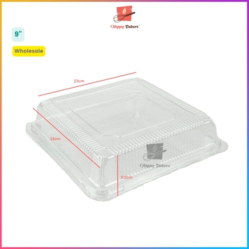 Plastic Square Food Tray 9 Inches - Image 2