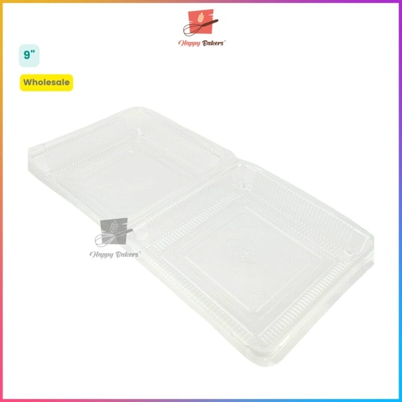 Plastic Square Food Tray 9 Inches - Image 4