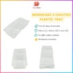 Mooncake 2 Cavities Plastic Tray 10pcs/Set