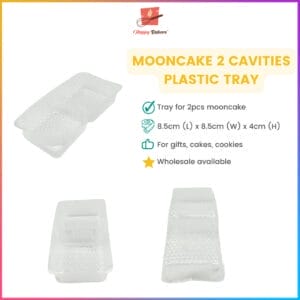 Mooncake 2 Cavities Plastic Tray 10pcs/Set