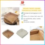 Square Paper Dessert Box with lid 10pcs/set