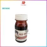 Bottle of red velvet flavoring extract.