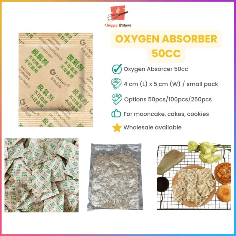 Oxygen absorbers for food preservation in various sizes