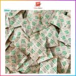 Packs of baking ingredients with green text
