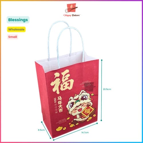 CNY Paper Bag Fortune Get Rich Prosperity - Blessings - HappyBakers