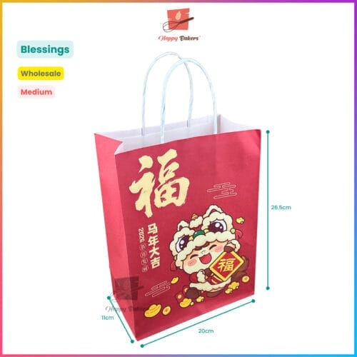 CNY Paper Bag Fortune Get Rich Prosperity - Blessings - HappyBakers